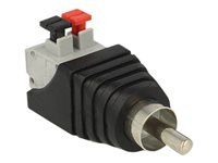 Audio adaptér - svorkovnice se 2 piny s piny (male) do RCA s piny (male)