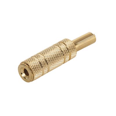 Zásuvka 3.5 stereo kabel kov zlatá