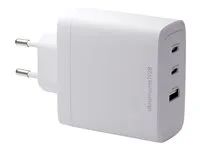 Síťový adaptér - 100 Watt - 3 výstupní konektory (2 x USB-C, USB) - bílá
