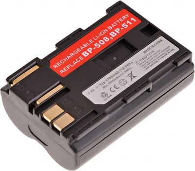 Baterie T6 Power Canon BP-508, BP-511, BP-511A, BP-512, BP-514, 1600mAh, 11,8Wh, hnědá