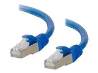 Patch kabel - RJ-45 (M) do RJ-45 (M) - 30 m - STP - CAT 6a - lisovaný, provedení bez hrbolků, licna - modrá