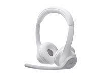 Náhlavní souprava - náhlavní - Bluetooth - bezdrátový - bělavá