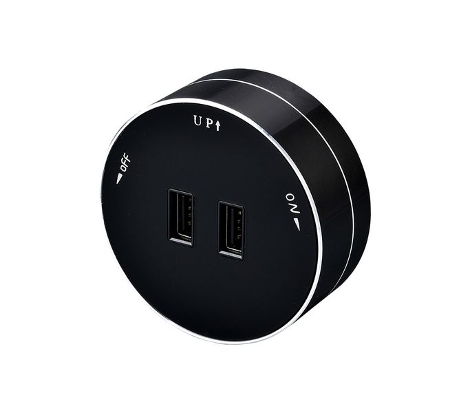 Zásuvkový modul Viking A50B, černá/výstupy - 1xUSB-A/výkon až 2500W/230V,16A,50Hz