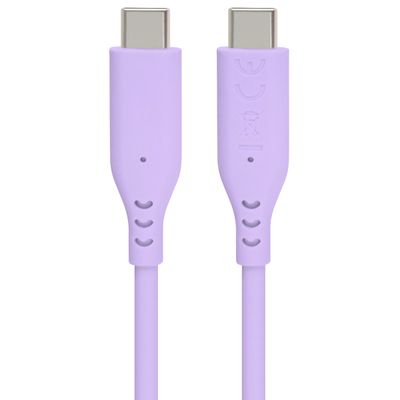 PremiumCord silikonový USB-C 60W, fialový, 1.5m