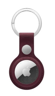 AirTag FineWoven Key Ring – Burgundy