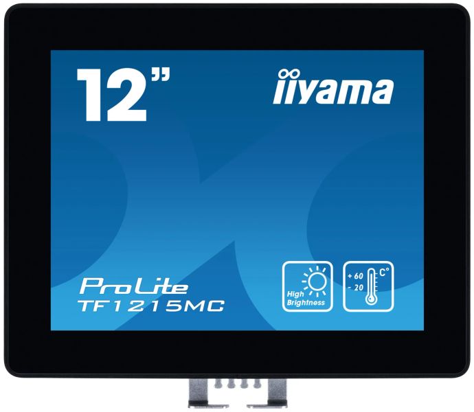 12" iiyama TF1215MC-B1: IPS, XGA, capacitive, 10P, 540cd/m2, VGA, DP, HDMI, IP65, Ball Drop, černý