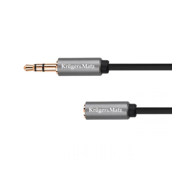 Kabel Jack 3,5 mm konektor/Jack 3,5 mm zdířka 1,8m KRUGER & MATZ KM1230 Basic