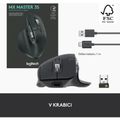 LOGITECH MX Master 3S, Bezdrátová myš, graphite