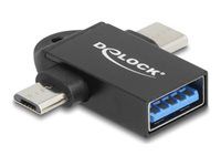 Adapter USB 10 Gbps 2 in 1 USB-A female