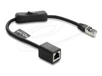 RJ45 Cable plug to jack with switch Cat.