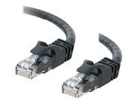 Patch kabel - RJ-45 (M) do RJ-45 (M) - 50 cm - UTP - CAT 6 - lisovaný, provedení bez hrbolků, licna - černá