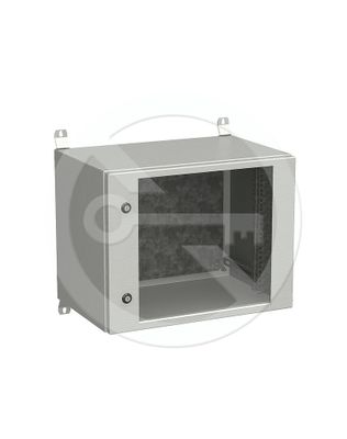 Rozvadeč nástěnný venkovní LC-20 9U 600x400 prosklené dveře 2x1bodový zámek LC-20-9U-64-11-G