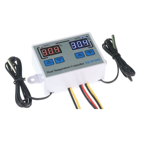 Digitální termostat duální XK-W1088, -50 až +110 ° C, napájení 12V