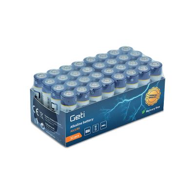 Baterie AA (LR6) alkalická GETI 1,5V 32ks