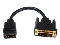 HDMI Female to DVI Male - HDMI to DVI Dongle Adapter Cable (HDDVIFM8IN) - Video adaptér - HDMI se zdířkami (female) do DVI-D s piny (male) - 20.32 cm - odstíněný - černá - pro P/N: CDP2HDMM2MB, DP2HDMM2MB, HDDVIMM3, HDMM1MP, HDMM2MP, HDMM3MP, HDPMM50, MDP2HDMM2MB