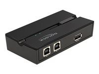 USB periferní sharing switch - 2 x USB 2.0 - pro připevnění na zeď, umožňuje montáž na povrchy