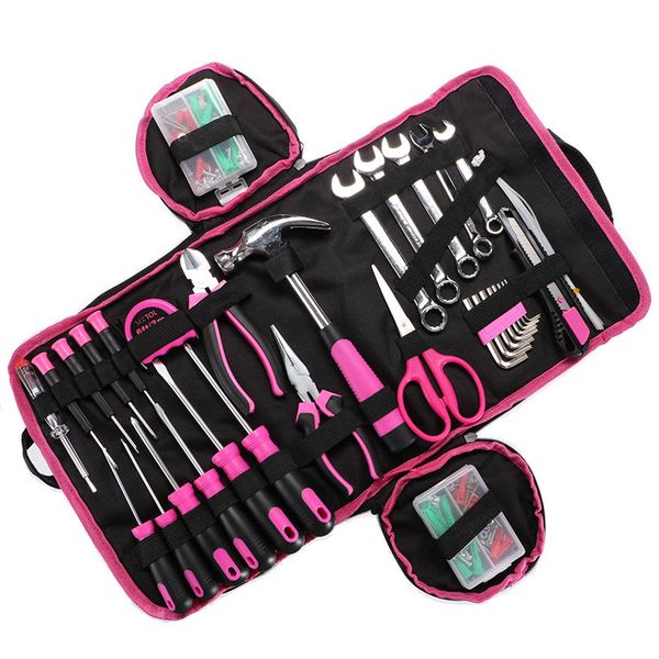 Sada nářadí SIXTOL SX3021 HOME PINK BAG 120ks