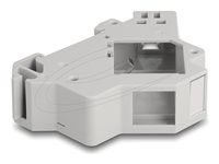 Keystone Holder for DIN rail with ground