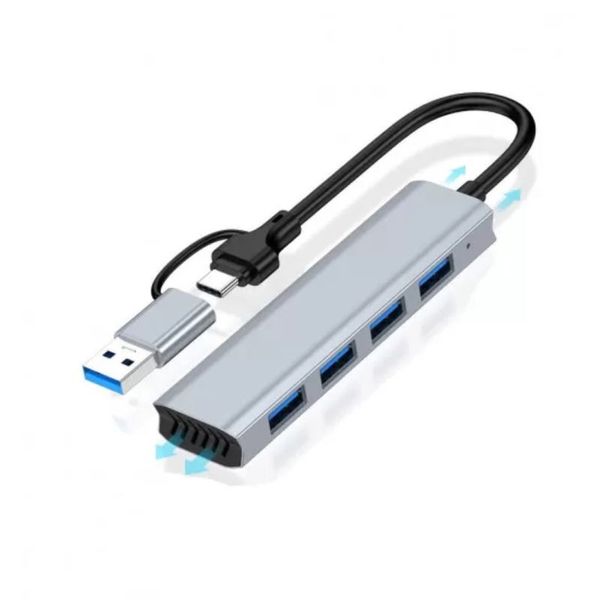 MEGATECH, 4x USB (2,3) Hub, USB-C/USB-A