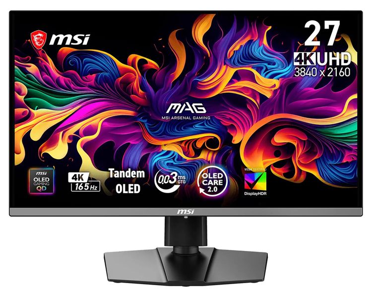MSI MAG/272UP QD-OLED E16/26,5"/QD-OLED/4K UHD/165Hz/0,03ms/Černá/3R