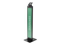 Stojan - pro tabletový kryt - brandable - kov - černá - velikost obrazovky: až 24" - podlahové provedení - s Lighting Kit