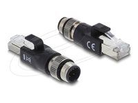 M12 Adapter D-coded 4 pin male to RJ45 p