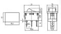 Přepínač kolébkový 3pol./3pin ON-OFF-ON 250V/6A černý