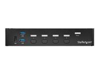 DP KVM Switch with Audio and Built-in USB 3.0 Hub for Peripherals - 4K 30Hz (SV431DPU3A2) - Přepínač KVM / USB - 4 x KVM / zvuk / USB + 3 x SuperSpeed USB - 1 místní uživatel - Lze montovat do rozvaděče - AC 120/230 V / DC 9 - 12 V - pro P/N: SV431RACK