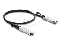 Delock - Kabel pro prímé pripojení 100GBase - QSFP28 (M) do QSFP28 (M) - 1 m - 4.5 mm - diaxiální - IEEE 802.3bj - pasivní - cerná