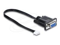 Delock - Sériový kabel - DB-9 (F) s šrouby do JST-XH (F) - 25 cm - cerná