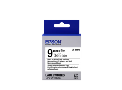 Epson Label Cartridge LK-3WBW, Black/white 9mm