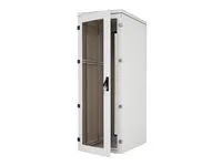 RIE-32-A66-CCX-A1 - 19" stojanový rozvaděč 32U/600x600mm proskléné dveře, pro klima jed. IP54 nosnost 800kg světle šedý RAL7035