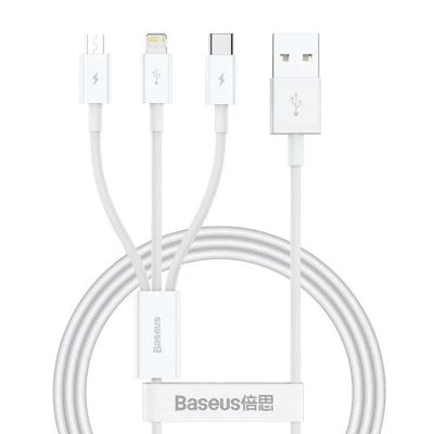 Baseus Superior Series Fast Charging Datový Kabel USB-A - USB-C/microUSB/Lightning 3.5A 0.5m Stellar