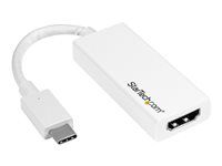 Startech USB-C to HDMI Adapter - White - 4K 60Hz - Video adaptér - USB-C s piny (male) do HDMI se zdírkami (female) - 15 cm - bílá - podporuje 4K