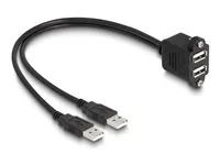 USB 2.0 Cable 2 x USB Type-A male to 2 x