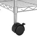 vidaXL Regál so 4 policami na kolieskach 90x35x142 cm chrómový 200 kg