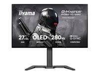 iiyama G-MASTER Titan Falcon GOB2701QSC-B1 - OLED monitor - hraní her - 27" - 2560 x 1440 QHD @ 280 Hz - 1500 cd/m² - 0.03 ms - HDMI, DisplayPort - reproduktory - černá