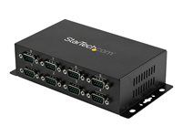 Wall Mount - Din Rail - COM Port Retention - FTDI USB to DB9 RS232 Hub (ICUSB2328I) - Sériový adaptér - USB 2.0 - RS-232 x 8 - černá