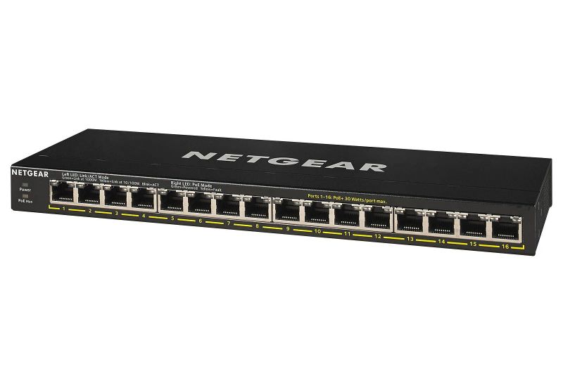 Netgear 16PT ge unmanaged swch hi-pwr poe+