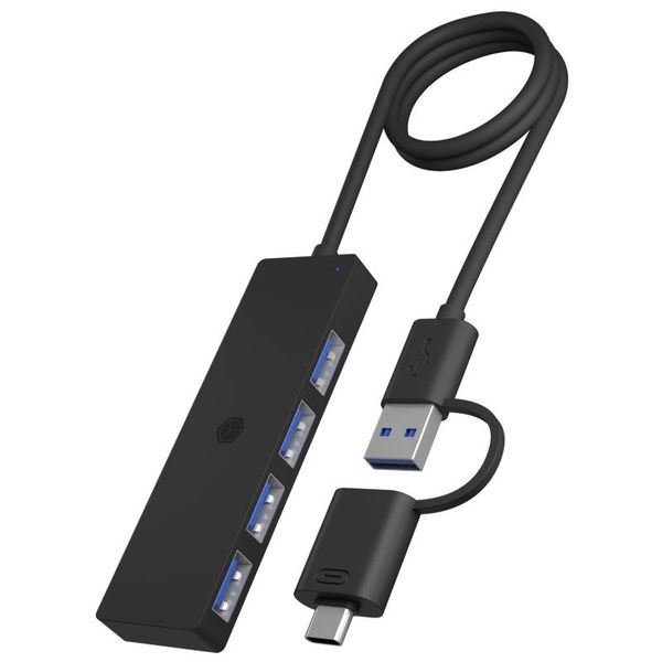 RAIDSONIC ICY BOX USB Hub, 4port, USB A+C/ 4x USB A