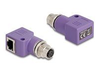 M12 Adapter D-coded 4 pin female to RJ45