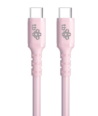 TB USB C - USB C 60W Jelly kabel 1m růžový