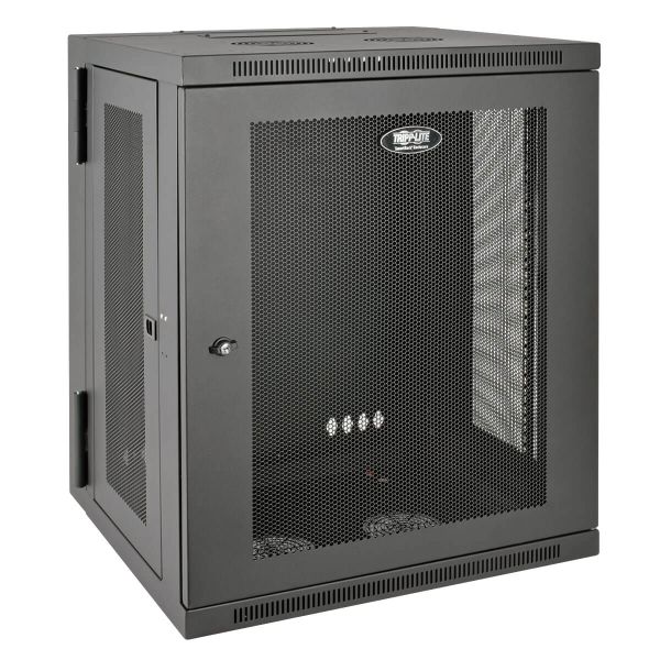 Skříň SmartRack 15U, Š=600mm, Hl=550mm, hloubka pro přepínače, montáž na stěnu