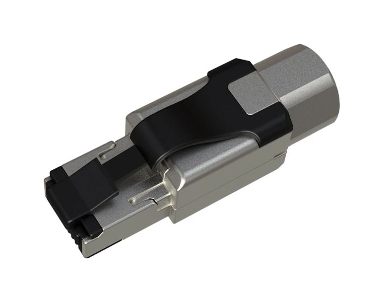 Konektor MPTL RJ45 CAT6 STP samorezný SXRJ45-6-STP-BK-SA-N