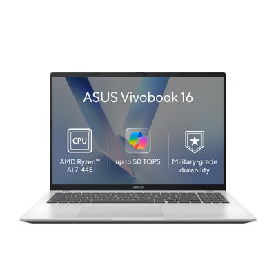 ASUS Vivobook 16/M1607GA-MB036W/AI7-445/16"/WUXGA/32GB/512GB/AMD int/W11H/Silver/2R