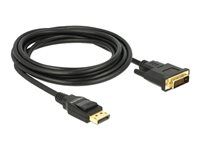 Kabel adaptéru - jeden spoj - DisplayPort (M) do DVI-D (M) - DisplayPort 1.2a - 3 m - pasivní - černá