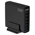 GEMBIRD 6-port 240 W GaN USB, Rychlonabíječka 240W