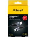 INTENSO C315C, Kabel USB-C/USB-C, 1,5m, černý