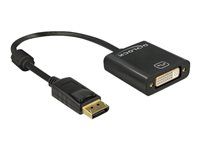 Adaptér DisplayPort - DisplayPort (M) do DVI-I (F) - 20 cm - černá
