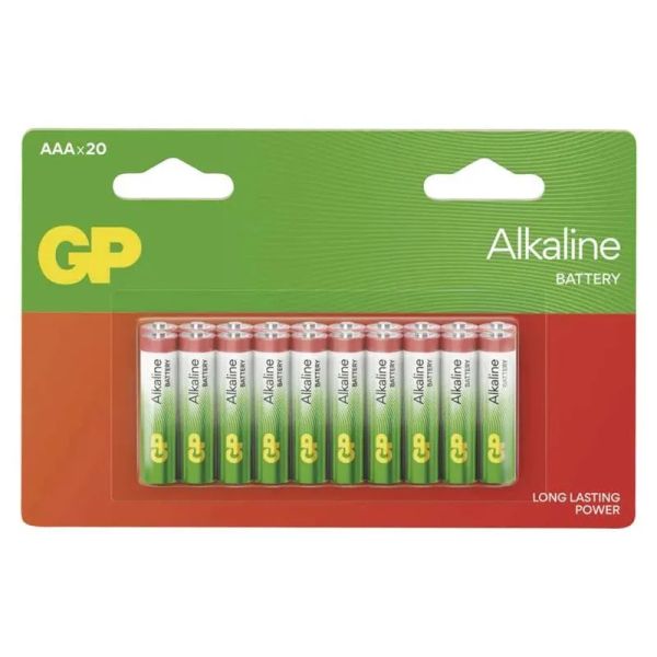 Baterie AAA (R03) alkalická GP Alkaline 20ks